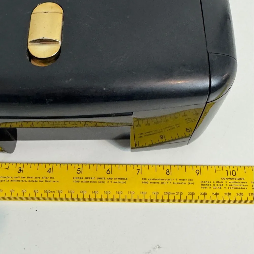 Vintage The Jewel Kit Large Folding Black Jewelry Box Mirror 80s